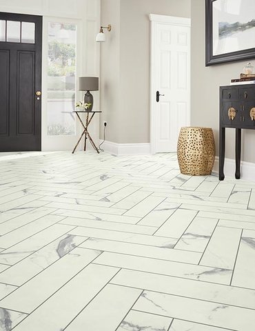 Entry Foyer Luxury Vinyl Tile Herringbone LVT -  Floor Fashions CarpetsPlus COLORTILE in Plainfield, IN