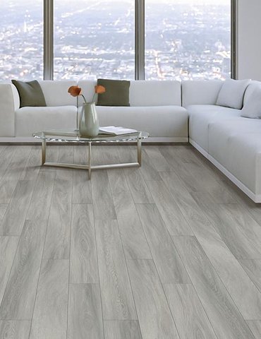 Living Room Gray Greige Luxury Vinyl Plank LVP -  Floor Fashions CarpetsPlus COLORTILE in Plainfield, IN
